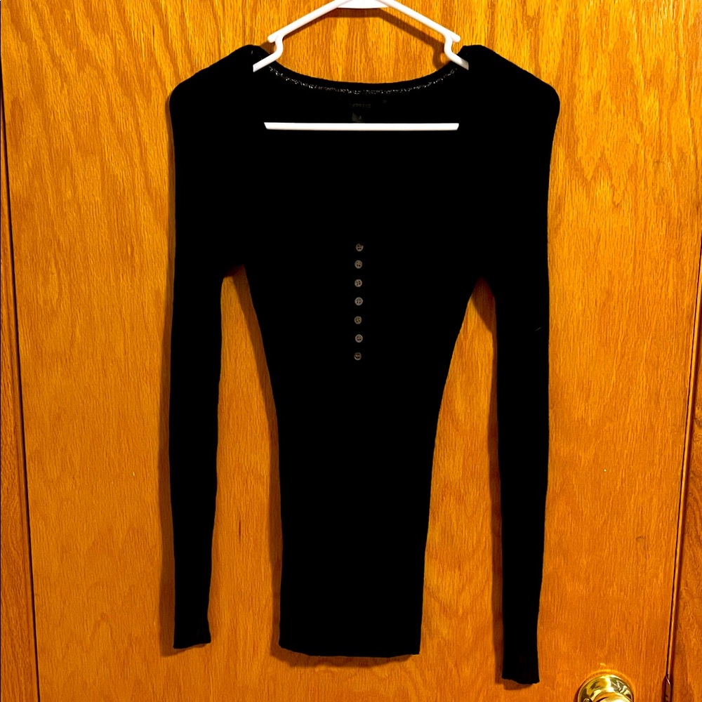 Express Ribbed Scoop-neck Shirt